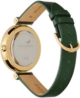 Olivia Burton Women's Dogwood Green Leather Watch 36mm