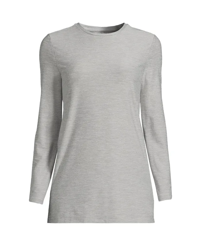 Lands' End Petite Serious Sweats Crewneck Long Sleeve Sweatshirt Tunic