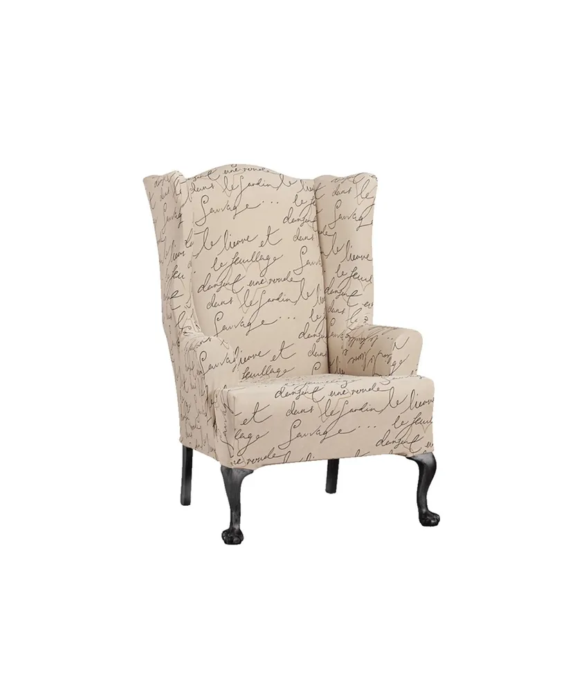 Waverly Stretch Pen Pal Wing Chair Slipcover, 54" x 45"