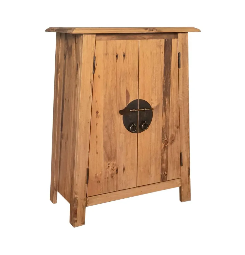 vidaXL Bathroom Side Cabinet Solid Pinewood 23.2"x12.6"x31.5"