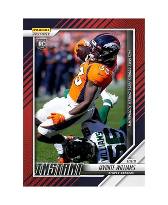 Javonte Williams Denver Broncos Parallel Panini America Instant Nfl Week 3 First Career Touchdown Single Rookie Trading Card - Limited Edition of 99