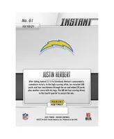 Justin Herbert Los Angeles Chargers Parallel Panini America Instant Nfl Week 5 400+ Yards and 5 Touchdowns Single Trading Card