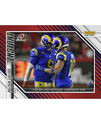 Matthew Stafford Los Angeles Rams Parallel Panini America Instant Nfl Divisional Round Stafford Leads Rams to Nfc Championship Game Single Trading Car