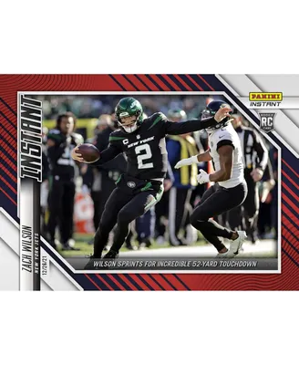 Zach Wilson New York Jets Parallel Panini America Instant Nfl Week 16 Wilson Sprints for Incredible 52-Yard Touchdown Single Rookie Trading Card
