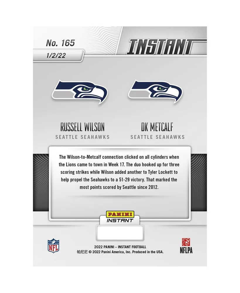 Russell Wilson & Dk Metcalf Seattle Seahawks Parallel Panini America Instant Nfl Week 17 Wilson and Metcalf Connect for Three Touchdowns Single Tradin