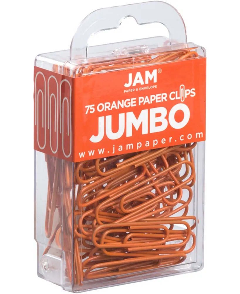Jam Paper Colorful Jumbo Paper Clips - Large 2" - Paperclips - 75 Per Pack