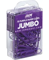 Jam Paper Colorful Jumbo Paper Clips - Large 2" - Paperclips - 75 Per Pack