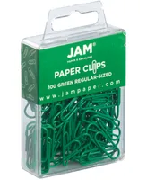 Jam Paper Colorful Standard Paper Clips - Regular 1" - Paperclips - 100 Per Pack