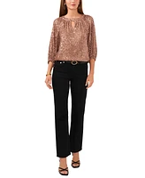 Vince Camuto Women's Keyhole Detail Raglan Sleeve Top