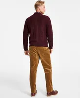 Nautica Mens Cable Knit Sweater Wrinkle Resistant Shirt Regular Fit Stretch Corduroy Pants
