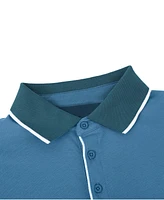 Mio Marino Men's Classic-Fit Cotton-Blend Pique Polo Shirt with Contrast Collar