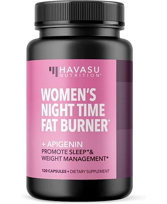 Havasu Nutrition Women's Night Time Fat Burner + Apigenin Capsules, Havasu Nutrition, 120ct