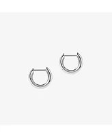 Ana Luisa Bold Huggie Hoops - Giulia Silver