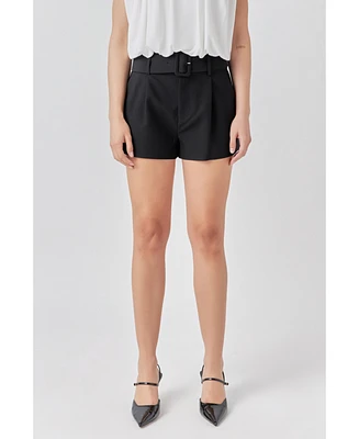 endless rose Women's Belted Mini Shorts