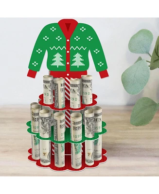 Big Dot of Happiness Ugly Sweater - Diy Holiday and Christmas Party Money Holder Gift - Cash Cake