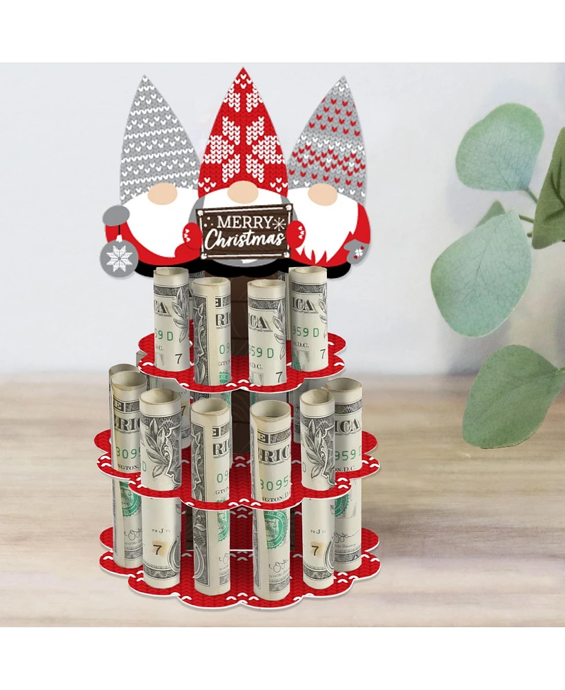 Big Dot of Happiness Christmas Gnomes - Diy Holiday Party Money Holder Gift - Cash Cake