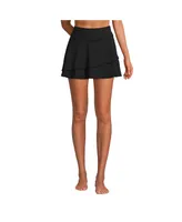 Lands' End Women's High Waisted Tulip Hem Swim Skort Bottoms with Pockets