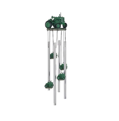 23" Long Green Tractor Round Top Wind Chime