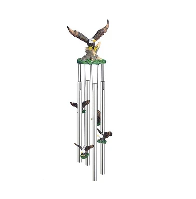 23" Long Eagle Round Top Wind Chime