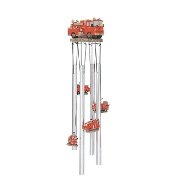 23" Long Fire Truck Round Top Wind Chime