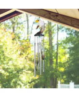 23" Long Eagle Round Top Wind Chime Wild Animal
