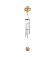34" Long Wood Silhouette Sun Wind Chime