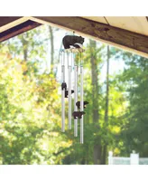 23" Long Black Bear Round Top Wind Chime