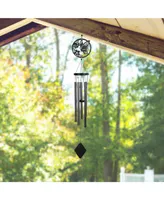 40" Long Metal Black Butterfly Wind Chime