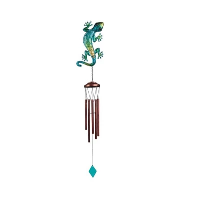 40" Long Green Lizard Wind Chime