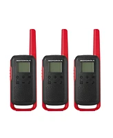 Motofrs Motorola Solutions T210TP 20 mi. Two-Way Radio Black/Red 3-Pack