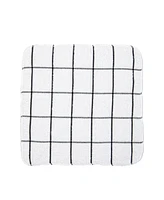 Arkwright Home Cotton Kitchen Dishcloths (12 Pack, 12x12 in.) Windowpane Stripes