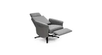 Swivel Massage Recliner Single Sofa with Adjustable Headrest-Grey