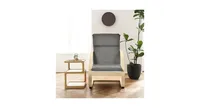 Modern Fabric Upholstered Bentwood Lounge Chair-Grey