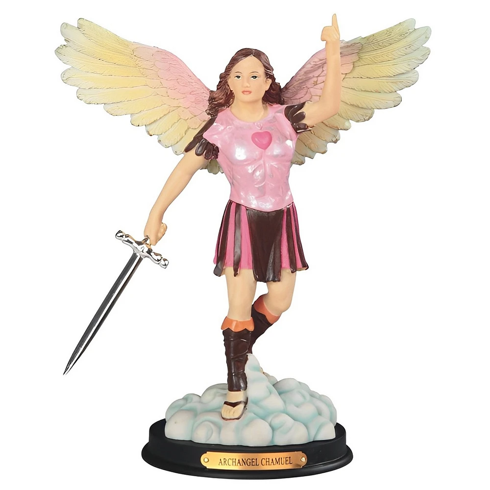 Fc Design 10"H Archangel Chamuel Statue Angel of Peaceful Relationships Holy Figurine Religious Decoration Home Decor Perfect Gift for House Warming,