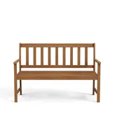 Furniture of America 33.5" Outdoor Acacia Wood Garden Bench