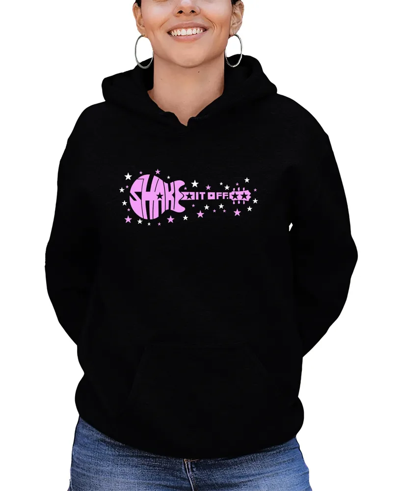 La Pop Art Women's Shake It Off Word Hooded Sweatshirt