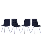 Best Master Furniture Huey 33" Velvet Fabric Side Chairs