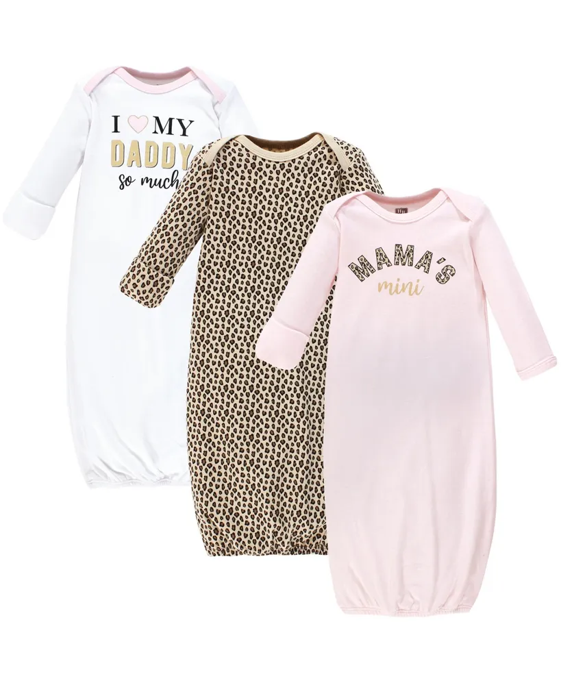 Hudson Baby Baby Girls Hudson Cotton Gowns, Leopard Mamas Mini, Preemie/Newborn