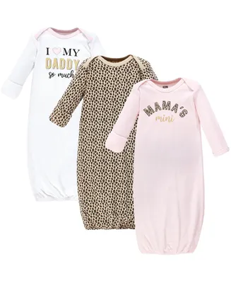 Hudson Baby Baby Girls Cotton Gowns, Leopard Mamas Mini - Assorted Pre
