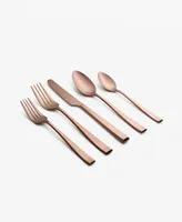 Cambridge Silversmiths Samira Copper Satin 20-Piece 18/10 Stainless Steel Flatware Set, Service for 4