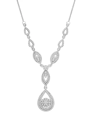 Wrapped in Love Diamond Double Drop Pendant 17" in 14k White Gold or 14k Yellow Gold (1-1/2 ct. t.w.), Created for Macy's
