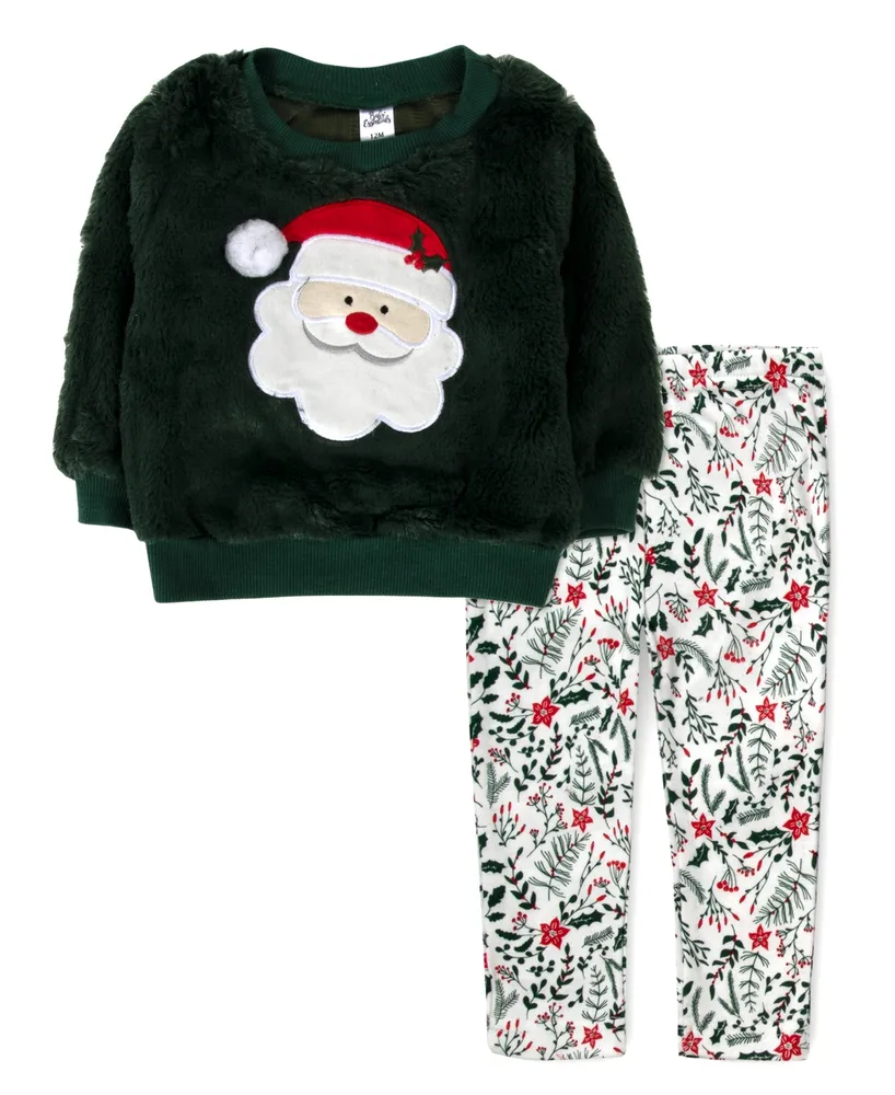 Baby Essentials Baby Girls Christmas Plush Tunic and Legging Set