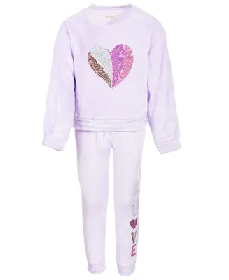 Colette Lilly Little Girls Cozy Crewneck & Jogger Pants Set