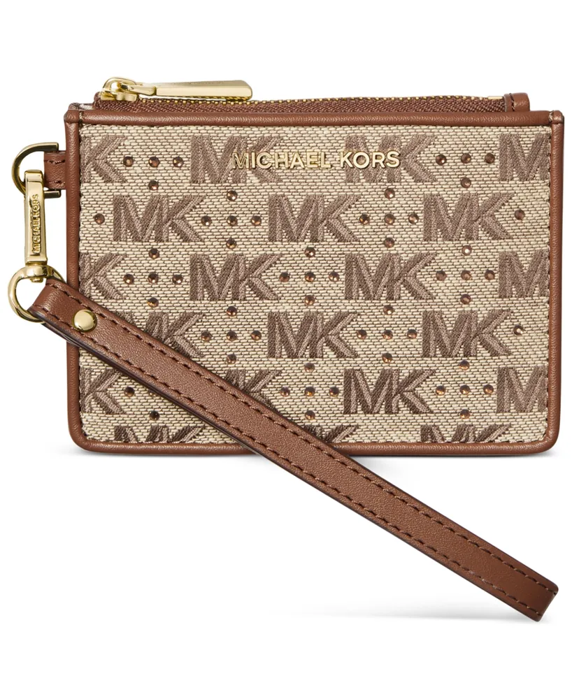 Jet set leather wallet Michael Kors Gold in Leather - 39287187