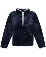 Tommy Hilfiger Big Girls Quarter Zip Plush Sweatshirt