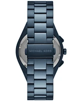 Michael Kors Men's Lennox Chronograph Navy Stainless Steel Watch 40mm