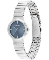 Calvin Klein Women's Three Hand Silver Stainless Steel Bracelet Watch 25mm