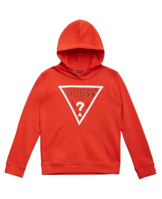Guess Big Boys French Terry Screen Print Triangle Logo Hoodie