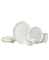 Mikasa Kamryn Vegan Bone Chip Resistant 12 Piece Dinnerware Set, Service for 4