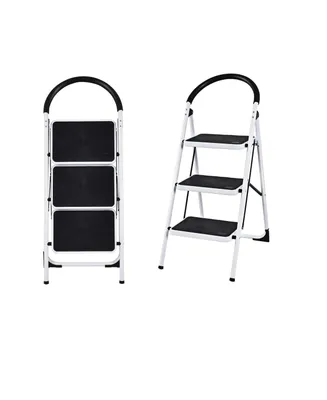 3 Steel Step Folding Ladder with 300 lb. Load Capacity